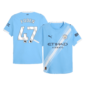 FODEN #47 Manchester City Home Authentic Soccer Jersey 2025/26