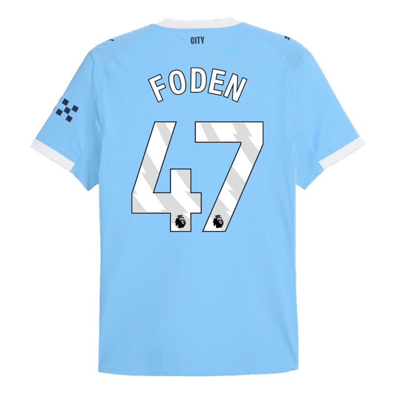 FODEN #47 Manchester City Home Authentic Soccer Jersey 2025/26