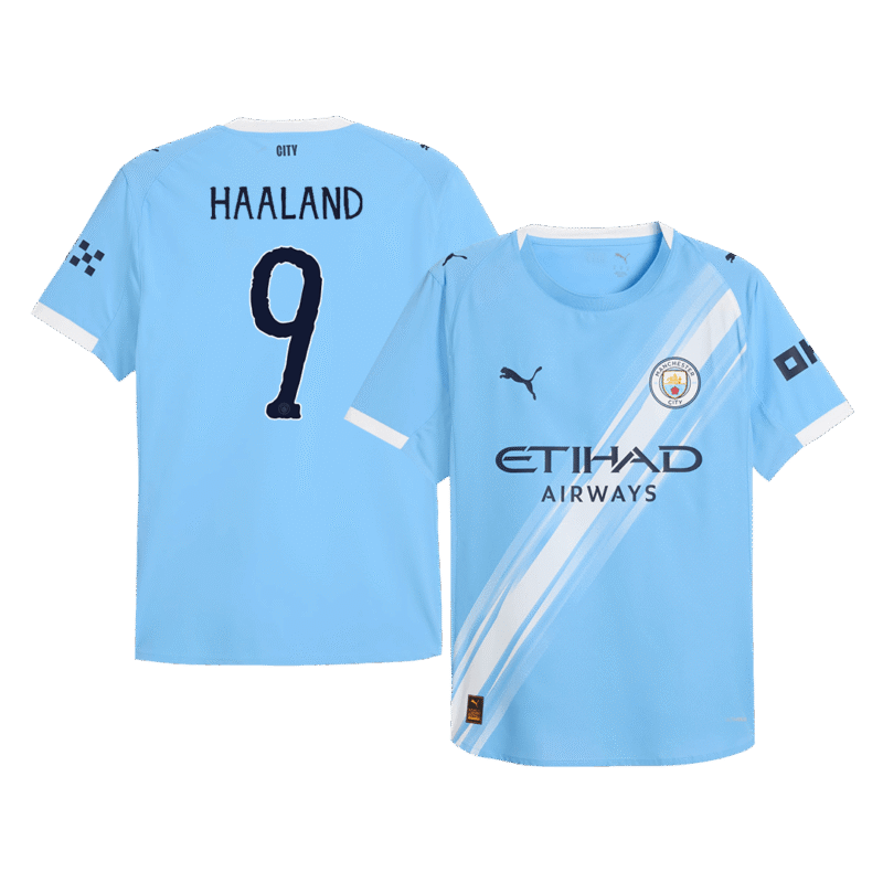 HAALAND #9 Manchester City Home Authentic Soccer Jersey 2025/26 - Club World Cup