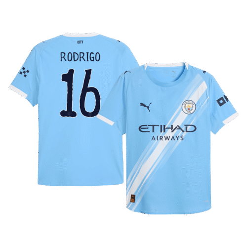 RODRIGO #16 Manchester City Home Authentic Soccer Jersey 2025/26 - Club World Cup