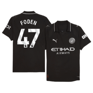 FODEN #47 Manchester City Away Authentic Soccer Jersey 2025/26