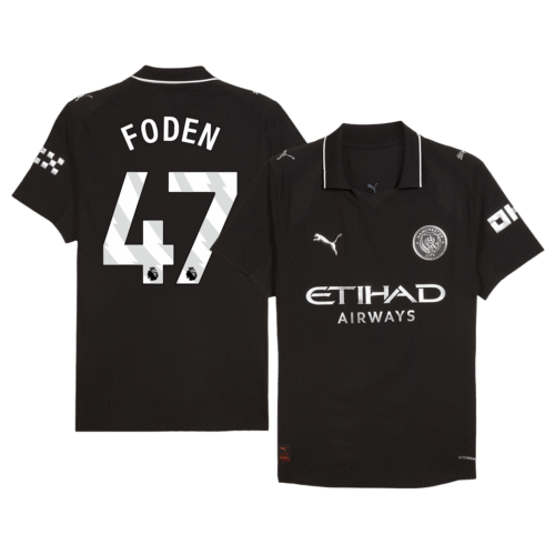 FODEN #47 Manchester City Away Authentic Soccer Jersey 2025/26