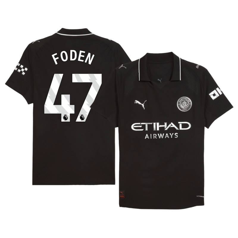 FODEN #47 Manchester City Away Authentic Soccer Jersey 2025/26