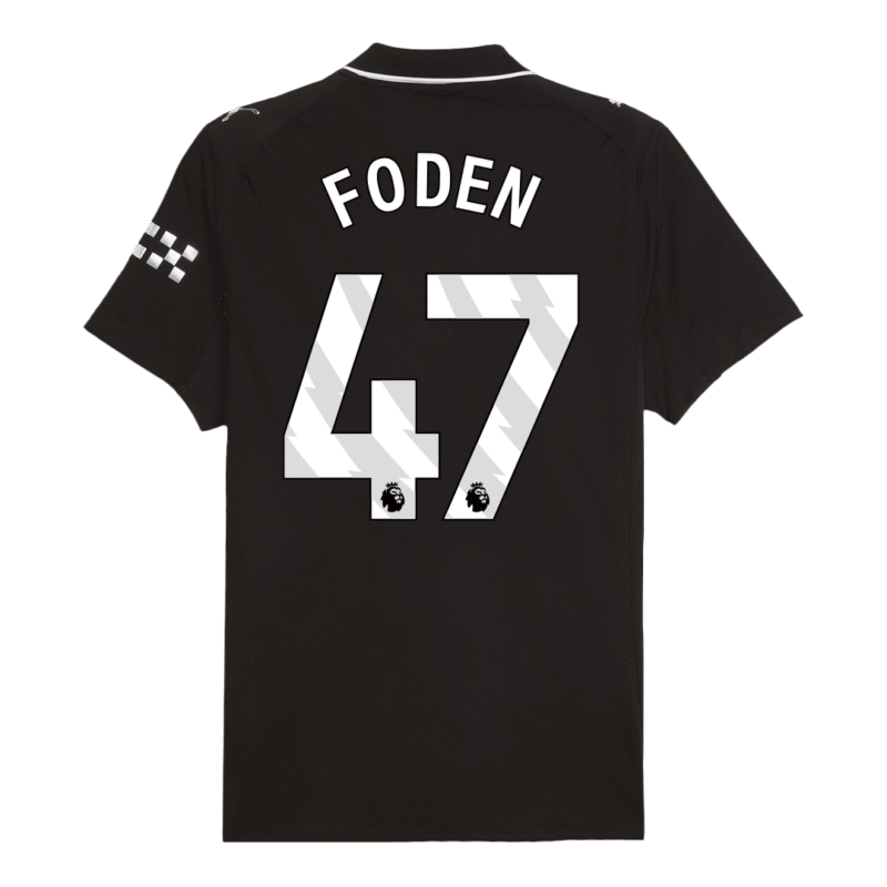 FODEN #47 Manchester City Away Authentic Soccer Jersey 2025/26