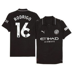 RODRIGO #16 Manchester City Away Authentic Soccer Jersey 2025/26