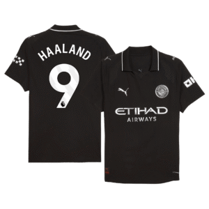 HAALAND #9 Manchester City Away Authentic Soccer Jersey 2025/26