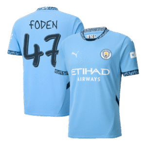 FODEN #47 Manchester City Home Soccer Jersey 2024/25 - UCL