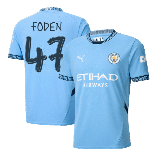 FODEN #47 Manchester City Home Soccer Jersey 2024/25 - UCL