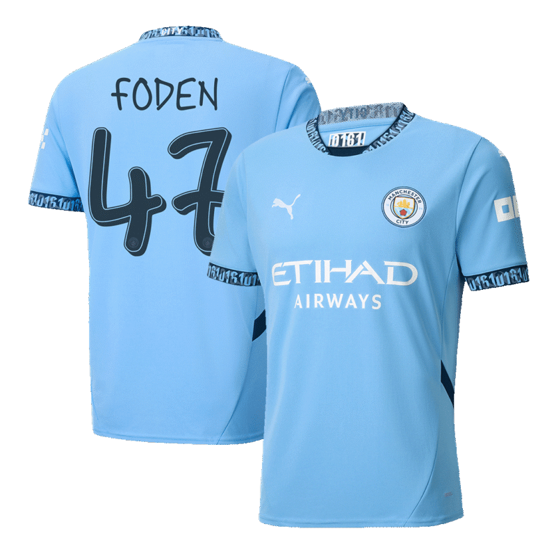 FODEN #47 Manchester City Home Soccer Jersey 2024/25 - UCL