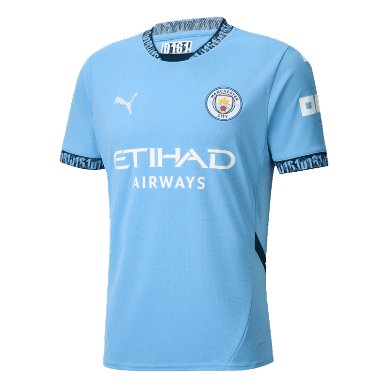 DE BRUYNE #17 Manchester City Home Soccer Jersey 2024/25 - UCL