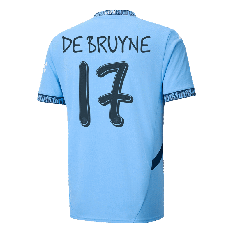 DE BRUYNE #17 Manchester City Home Soccer Jersey 2024/25 - UCL