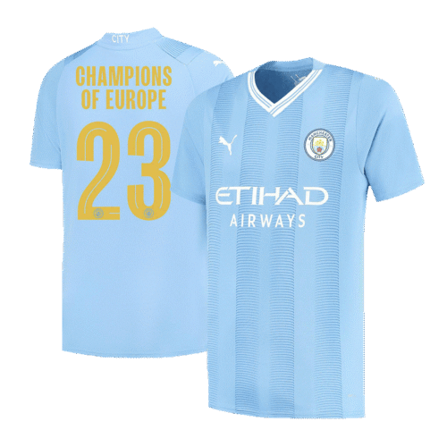 CHAMPIONS OF EUROPE #23 Manchester City Home Jersey 2023/24