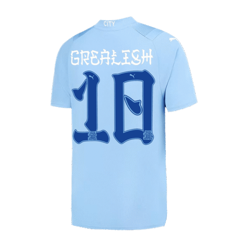 GREALISH #10 Manchester City Japanese Tour Printing Home Jersey 2023/24