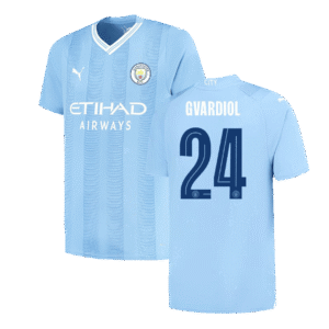 GVARDIOL #24 Manchester City Home Jersey 2023/24 - UCL