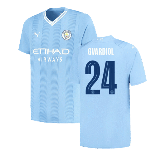 GVARDIOL #24 Manchester City Home Jersey 2023/24 - UCL