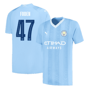 FODEN #47 Manchester City Home Soccer Jersey 2023/24 - UCL