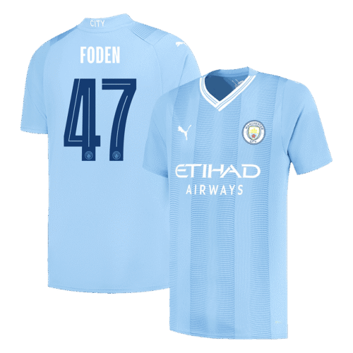 FODEN #47 Manchester City Home Soccer Jersey 2023/24 - UCL