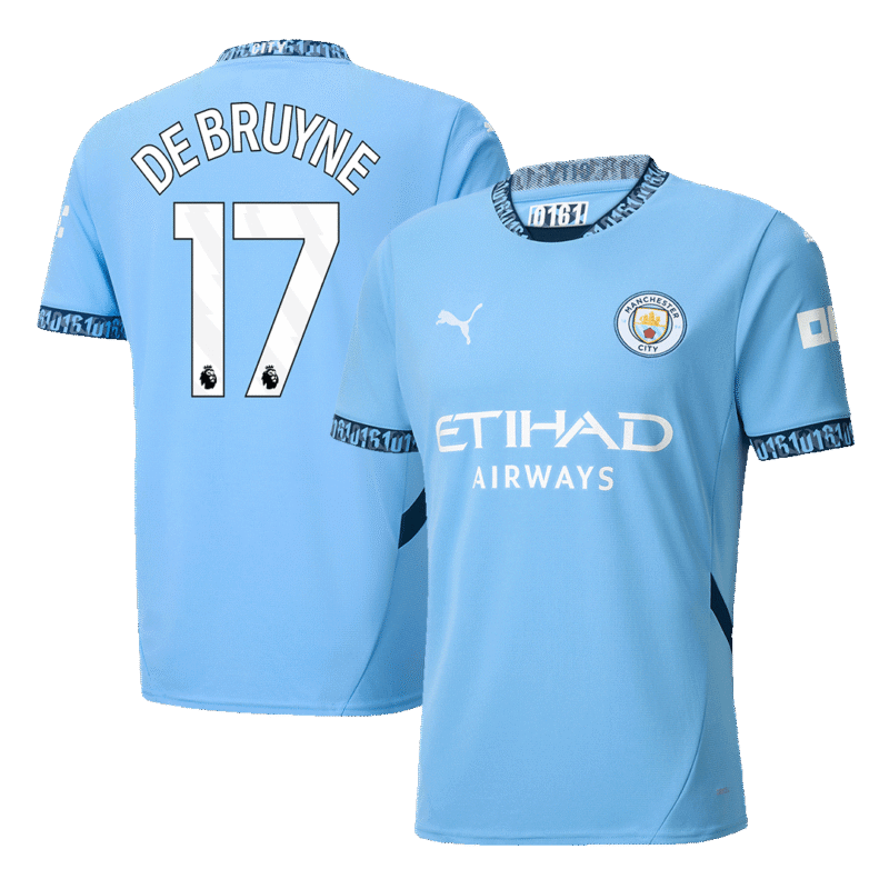 DE BRUYNE #17 Manchester City Home Soccer Jersey 2024/25