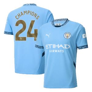 CHAMPIONS #24 Manchester City Home Soccer Jersey 2024/25