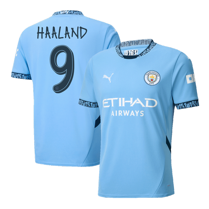 HAALAND #9 Manchester City Home Soccer Jersey 2024/25 - UCL
