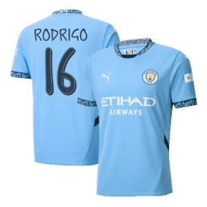 RODRIGO #16 Manchester City Home Soccer Jersey 2024/25 - UCL