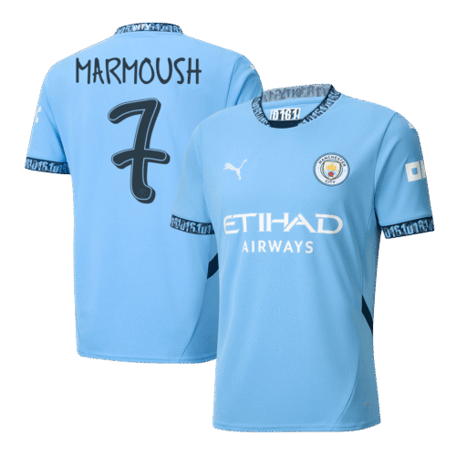 MARMOUSH #7 Manchester City Home Soccer Jersey 2024/25 - UCL
