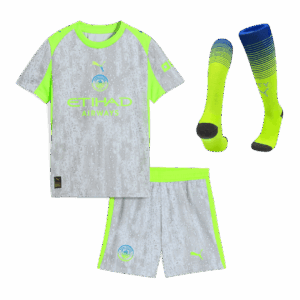 Kid's Manchester City Third Kit(Jersey+Shorts+Socks) 25/26 Gray