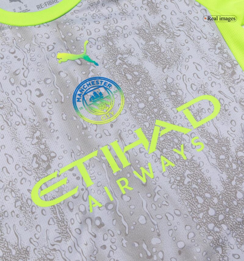 Kid's Manchester City Third Kit 25/26 Gray