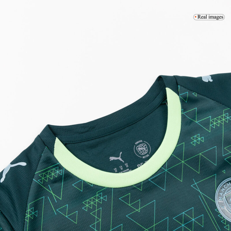 Kid's Manchester City Fourth Soccer Jersey Kit(Jersey+Shorts) 25/26 Green