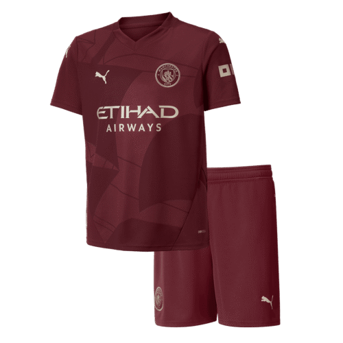 Manchester City Third Away Kids Soccer Jerseys Kit 2024/25