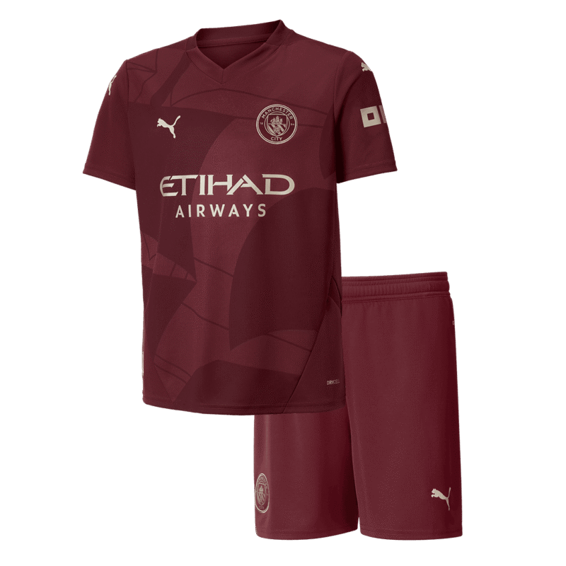Manchester City Third Away Kids Soccer Jerseys Kit 2024/25