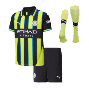 Manchester City Away Kids Soccer Jerseys Full Kit 2024/25