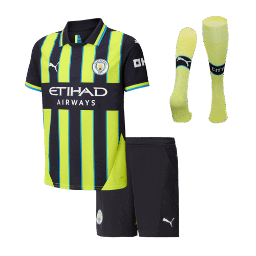 Manchester City Away Kids Soccer Jerseys Full Kit 2024/25
