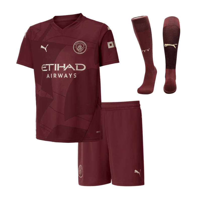 Manchester City Third Away Kids Soccer Jerseys Full Kit 2024/25