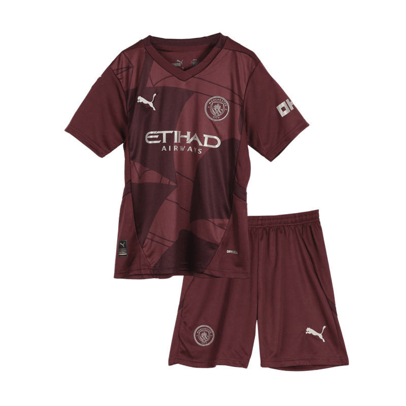 Manchester City Third Away Kids Soccer Jerseys Full Kit 2024/25