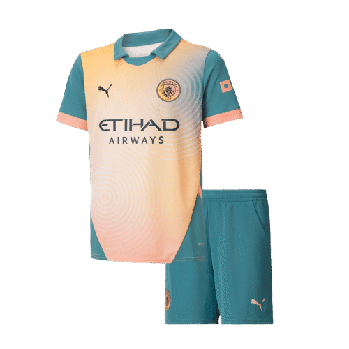 Manchester City Fourth Away Kids Soccer Jerseys Kit 2024/25- Definitely City (UCL)