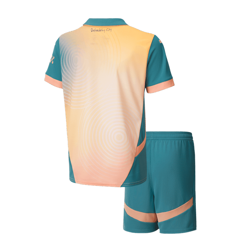Manchester City Fourth Away Kids Soccer Jerseys Kit 2024/25- Definitely City (UCL)
