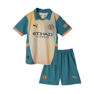 Manchester City Fourth Away Kids Soccer Jerseys Kit 2024/25- Definitely City (UCL)