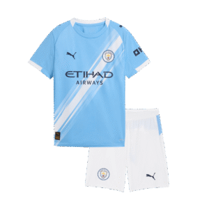 Manchester City Home Kids Soccer Jerseys Kit 2025/26
