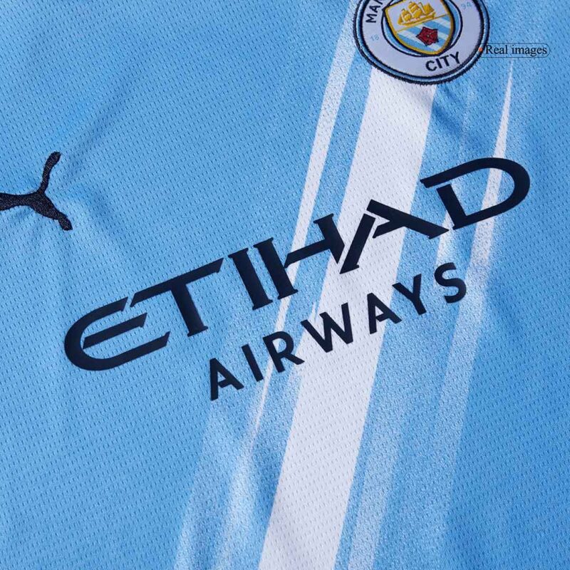 Manchester City Home Kids Soccer Jerseys Kit 2025/26