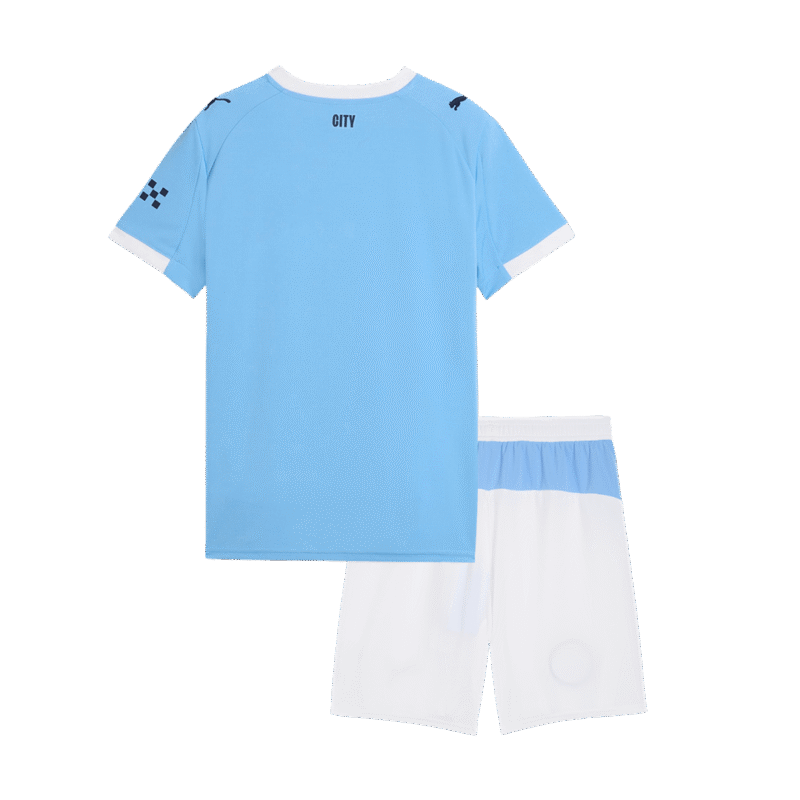 Manchester City Home Kids Soccer Jerseys Kit 2025/26