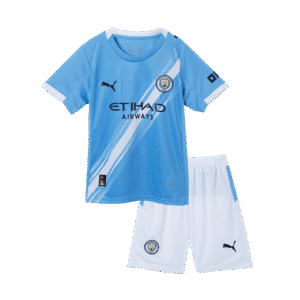 Manchester City Home Kids Soccer Jerseys Kit 2025/26