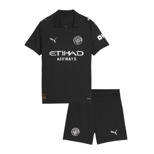 Manchester City Away Kids Soccer Jerseys Kit 2025/26