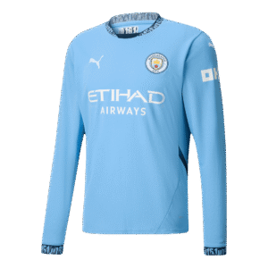 Manchester City Home Long Sleeve Soccer Jersey 2024/25