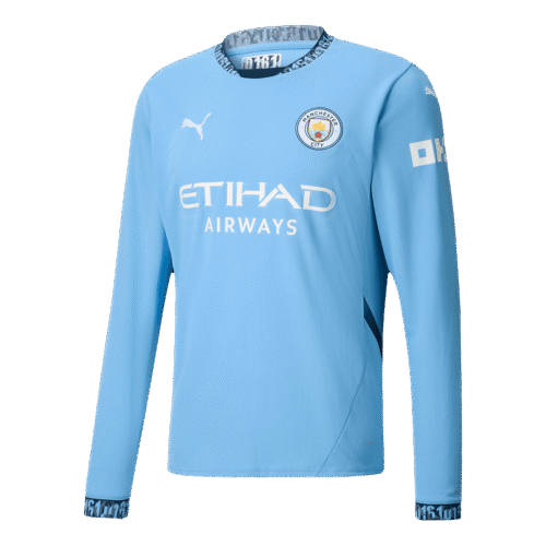 Manchester City Home Long Sleeve Soccer Jersey 2024/25