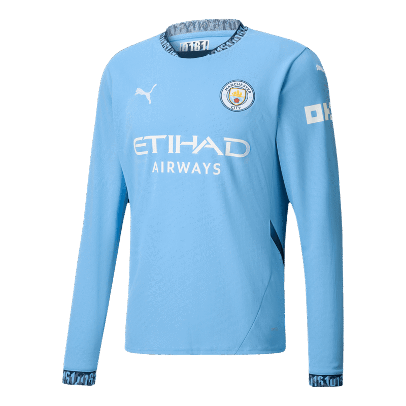 Manchester City Home Long Sleeve Soccer Jersey 2024/25