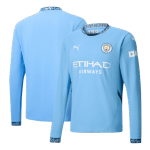Manchester City Home Long Sleeve Soccer Jersey 2024/25