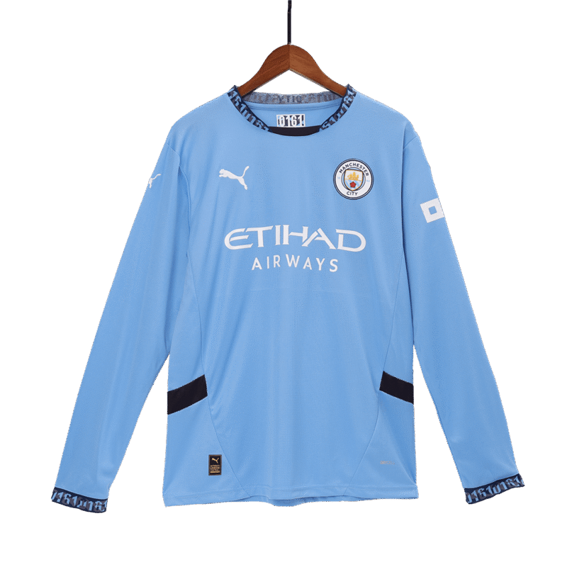 Manchester City Home Long Sleeve Soccer Jersey 2024/25