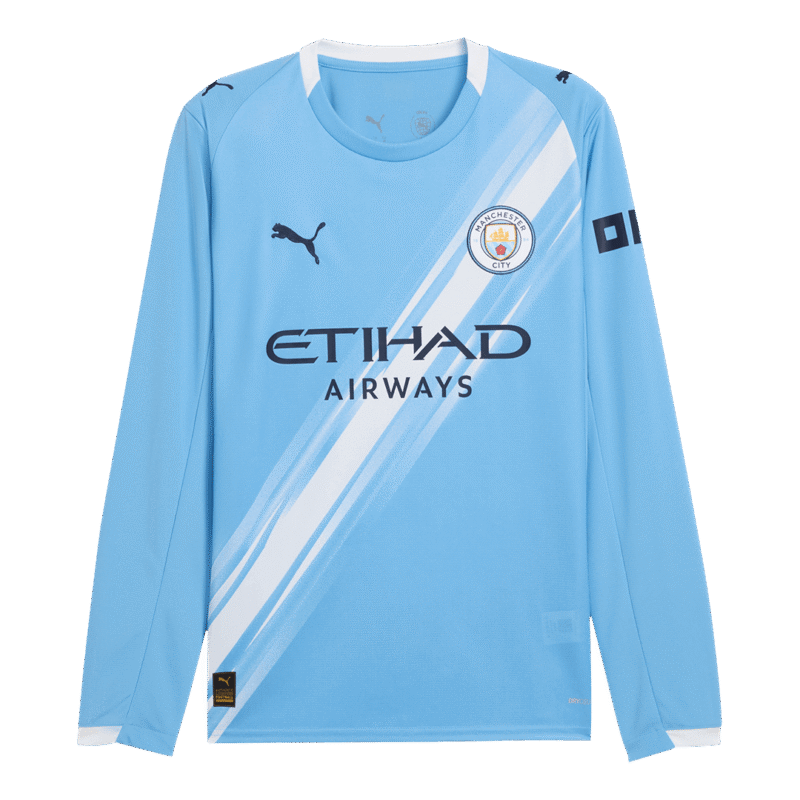 Manchester City Home Long Sleeve Soccer Jersey 2025/26