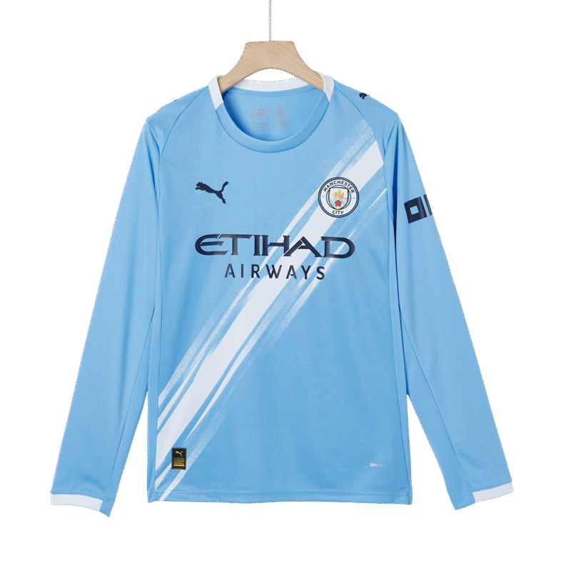Manchester City Home Long Sleeve Soccer Jersey 2025/26